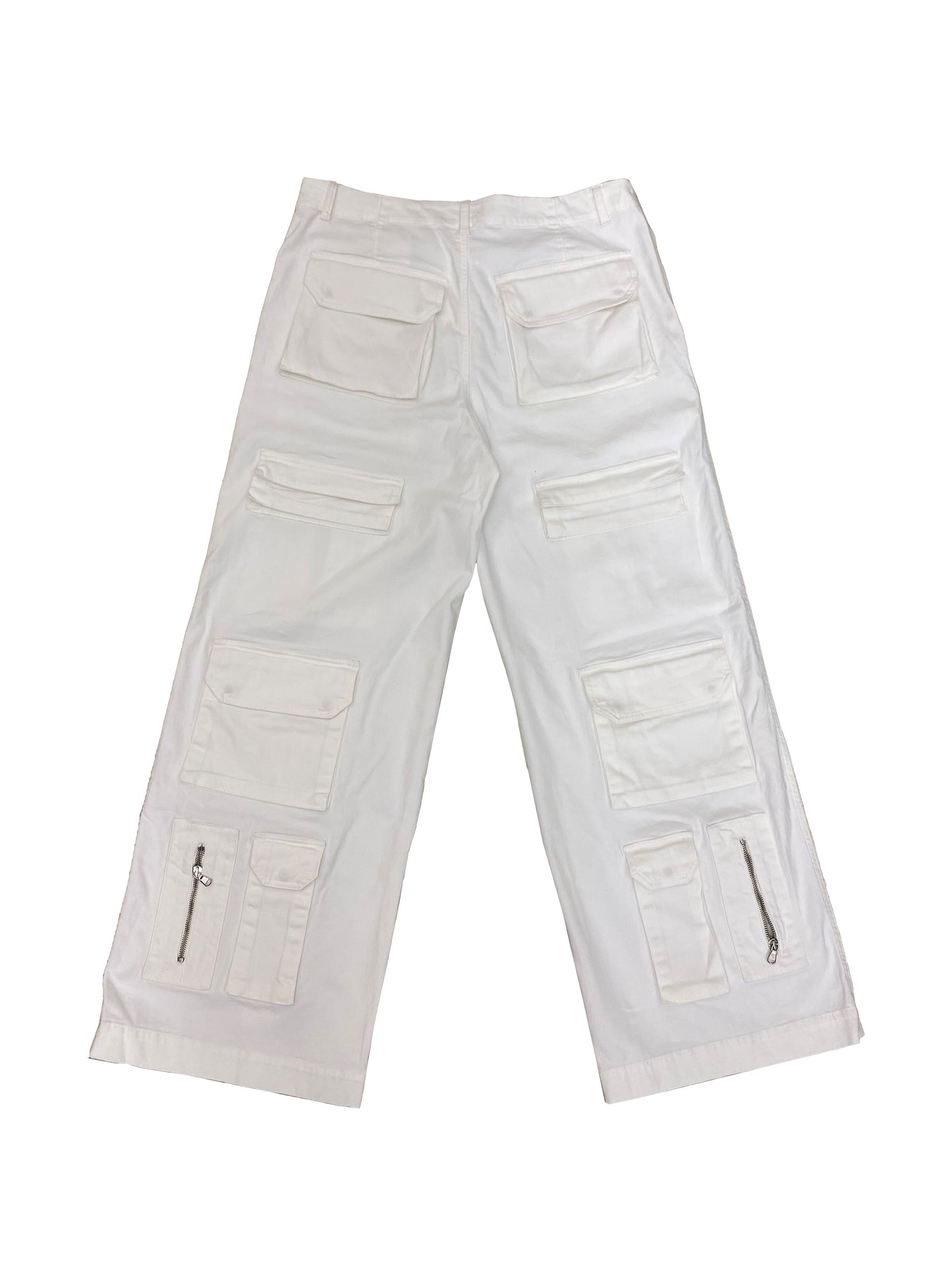 Cotton Cargo Pants - White