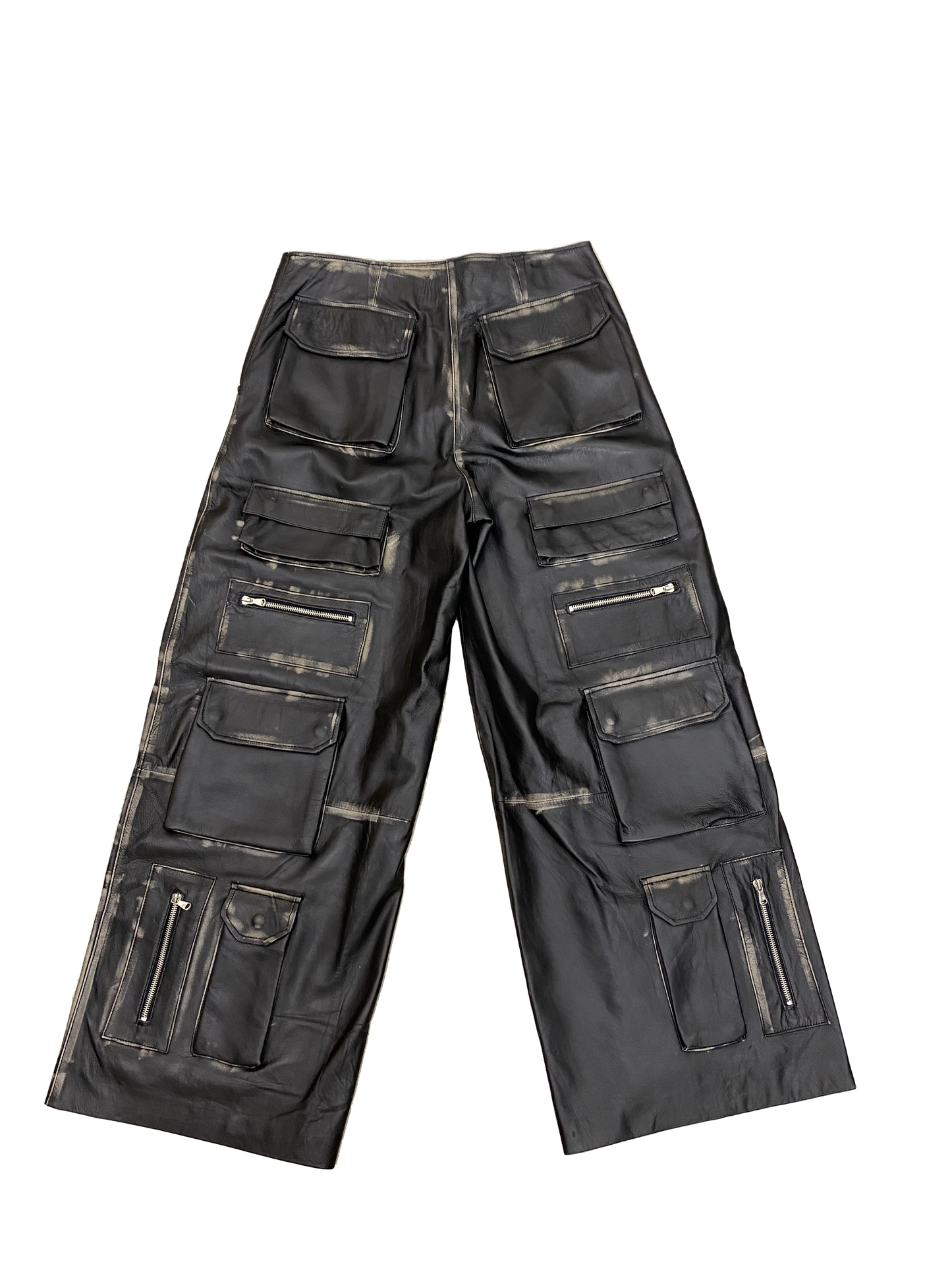 Stoneblack Leather Cargo Pants