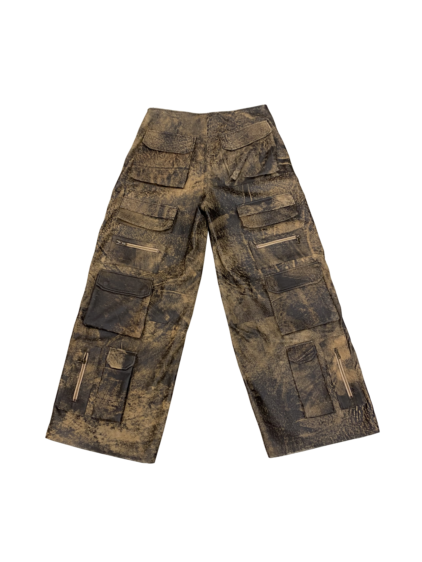 Stonebrown Leather Cargo Pants