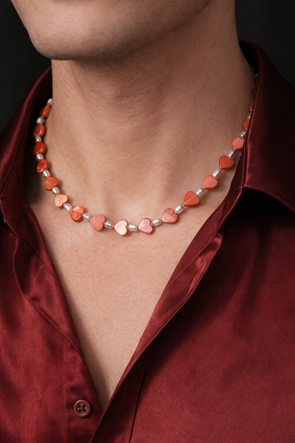 Collana cuori e perline <3