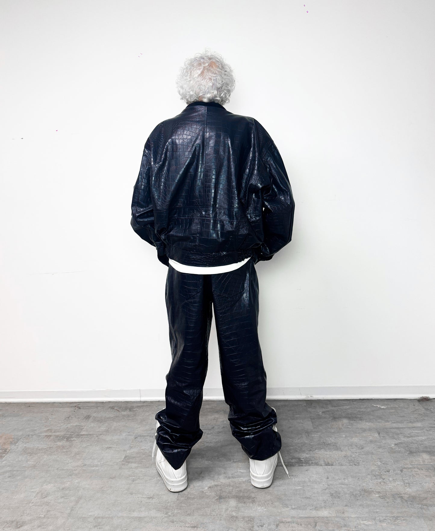 Pantalone in pelle - Blu