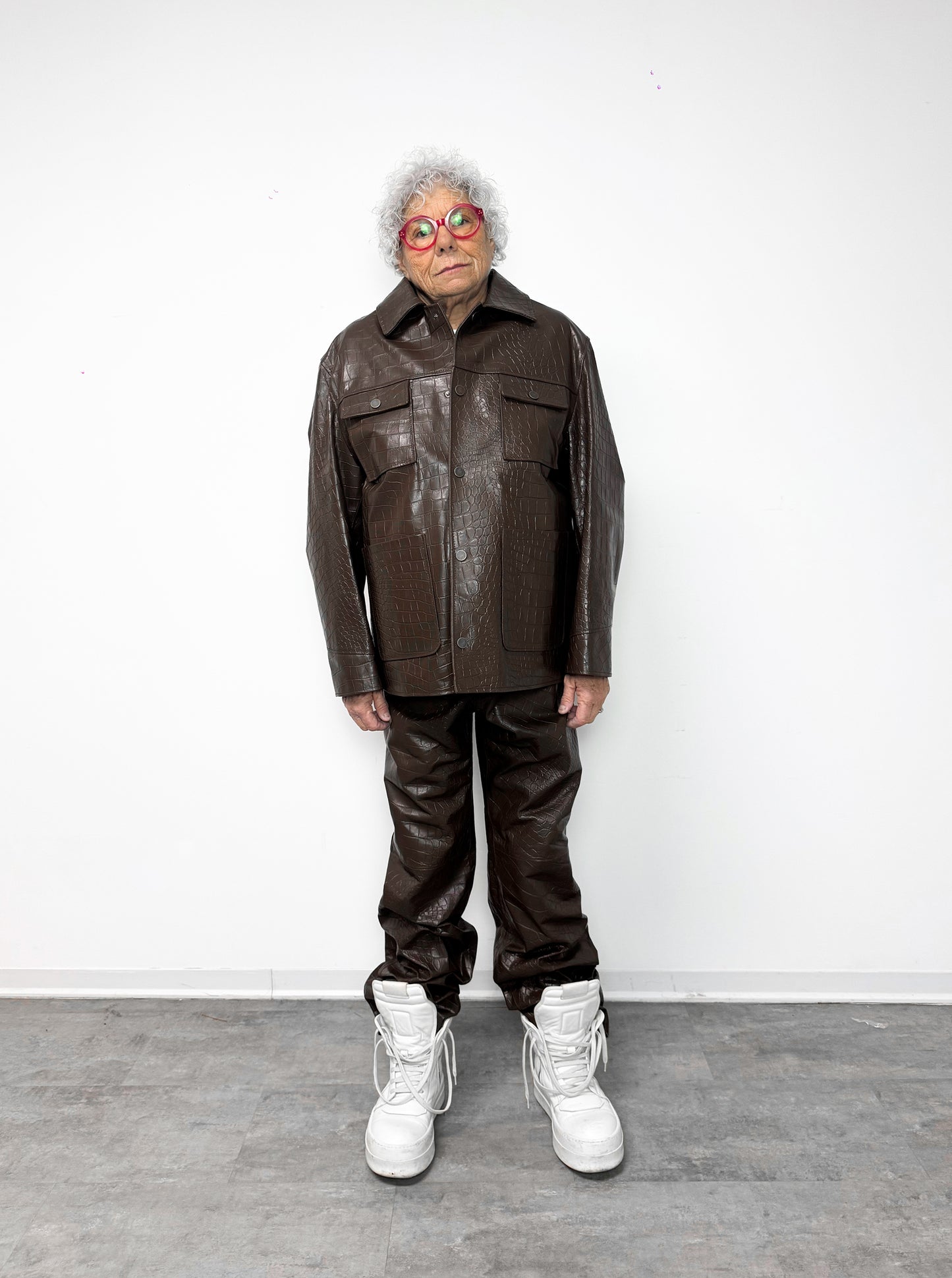 Workjacket in pelle - Marrone