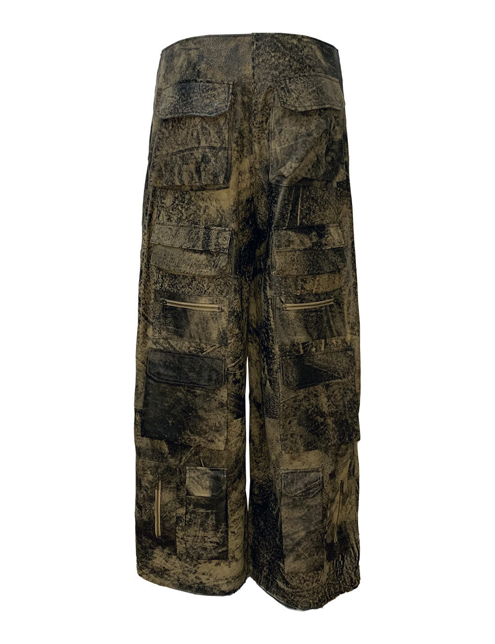 Stonebrown Leather Cargo Pants