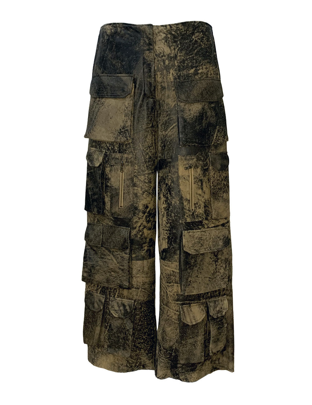 Stonebrown Leather Cargo Pants