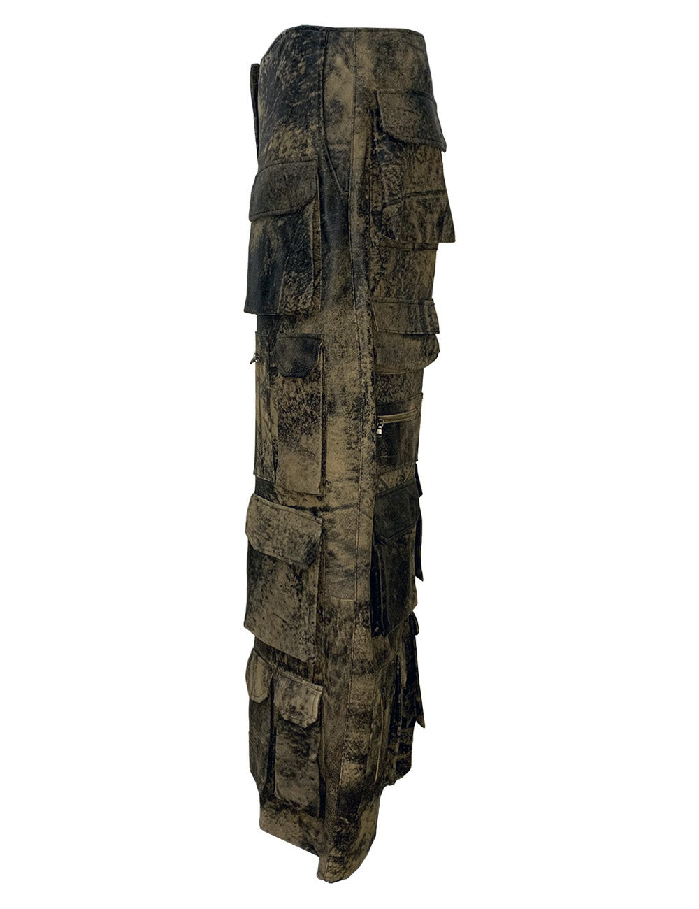 Stonebrown Leather Cargo Pants