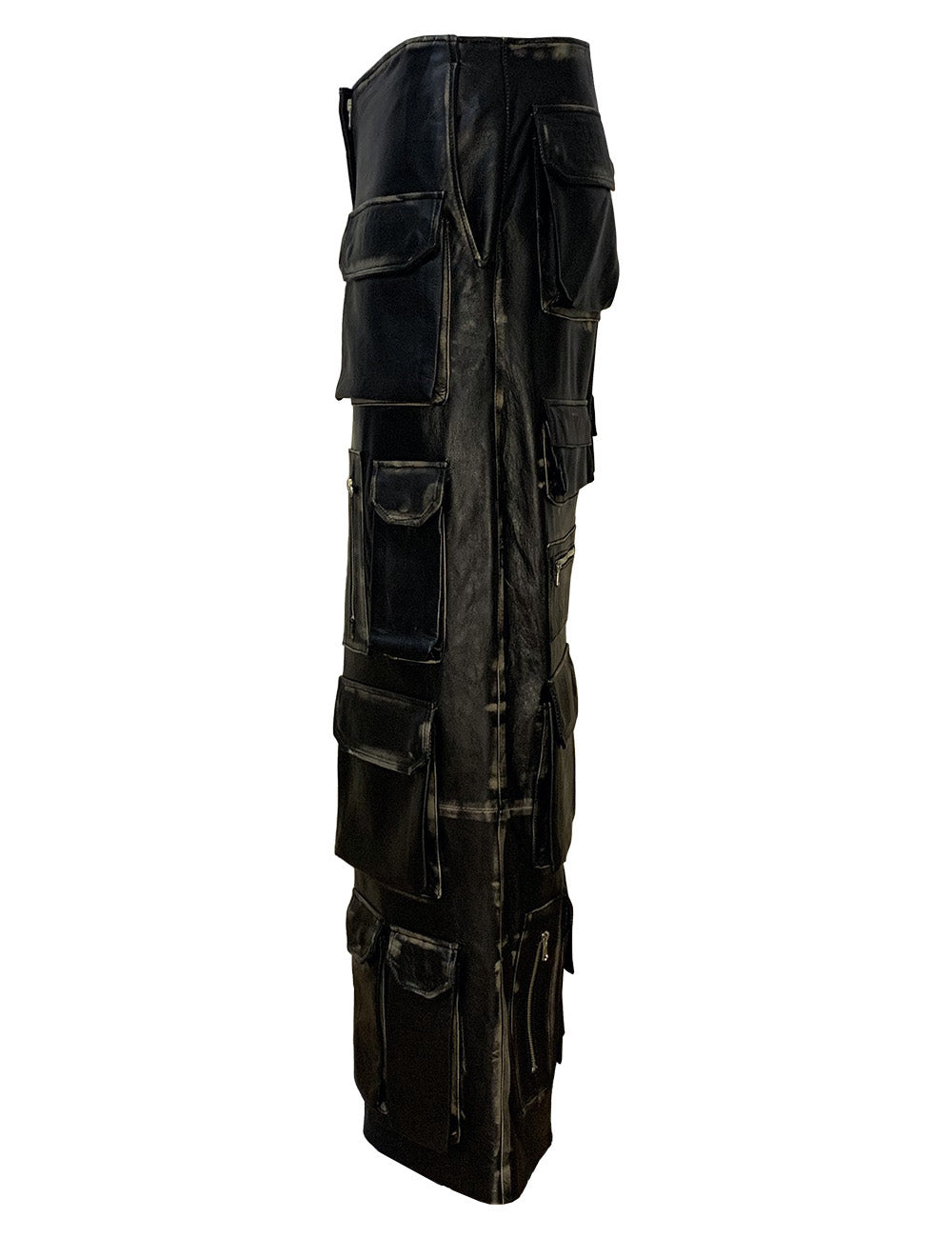 Stoneblack Leather Cargo Pants