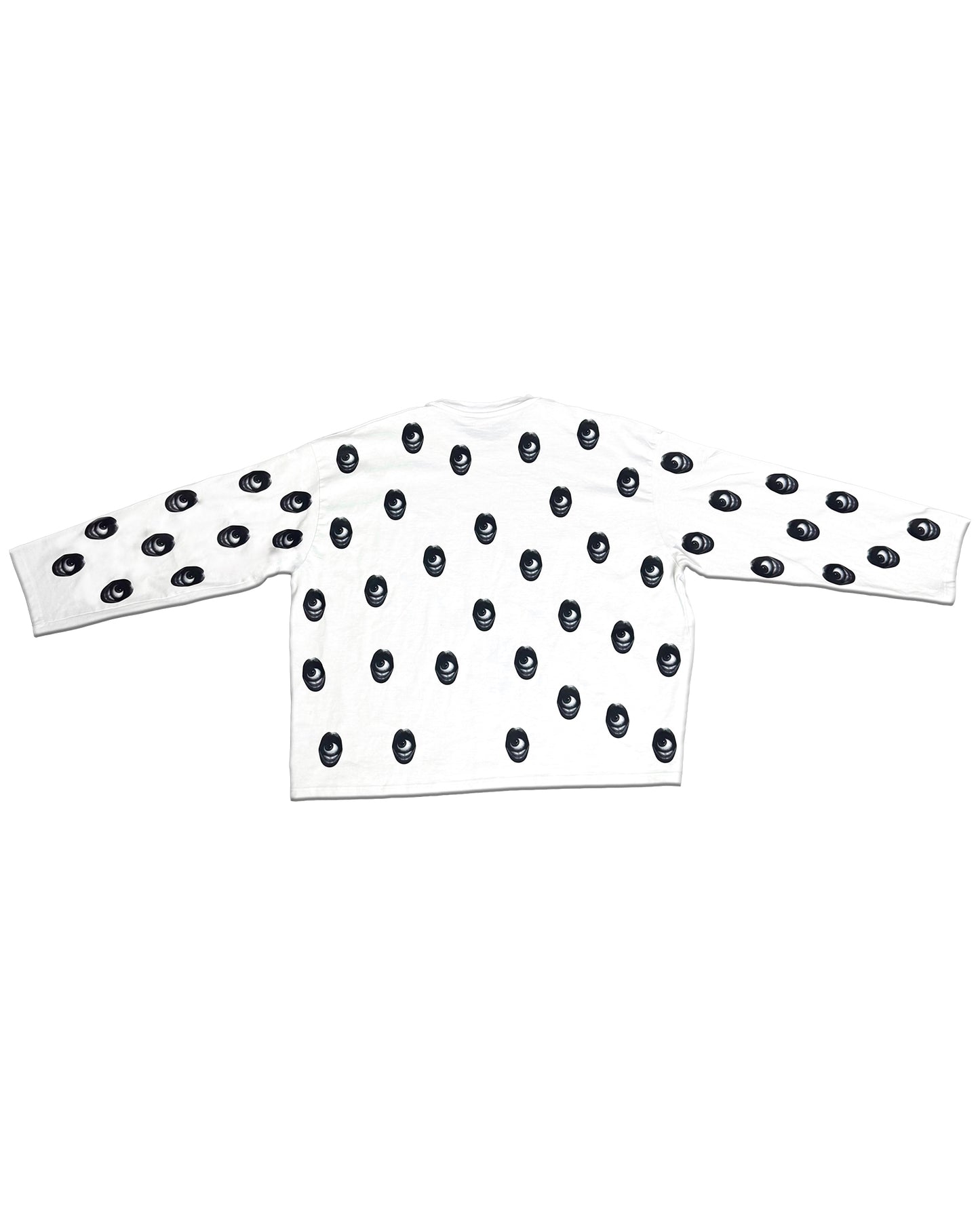 T-shirt maniche lunghe occhi - Bianca