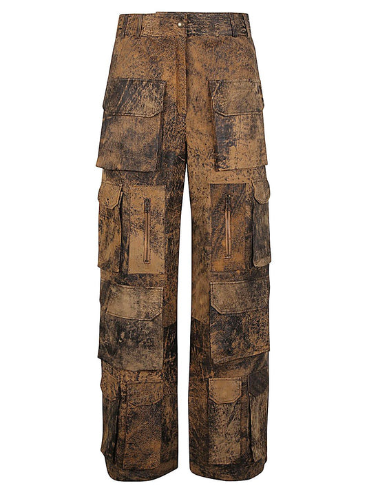 Stonebrown Leather Cargo Pants