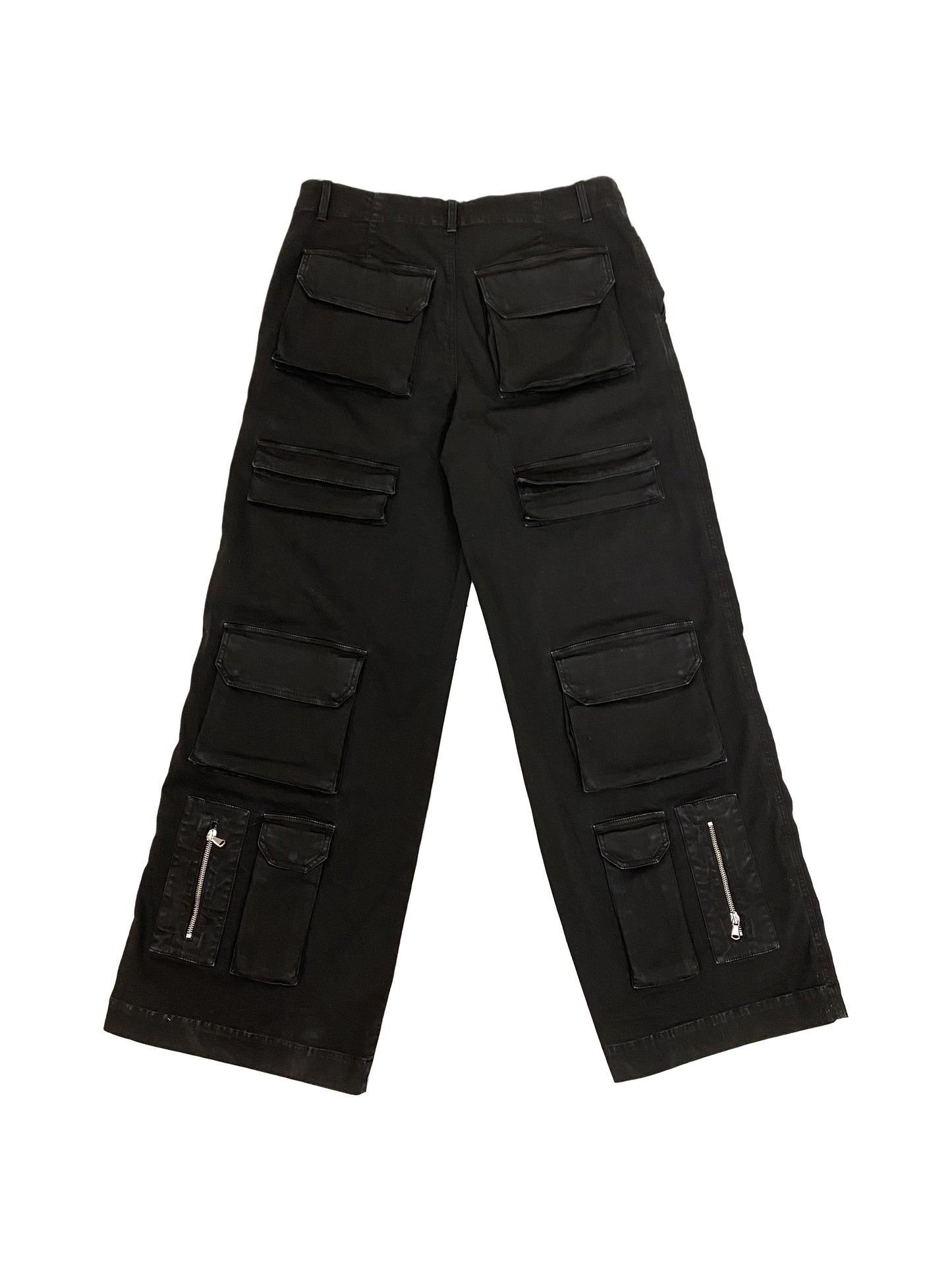 Cotton Cargo Pants - Black