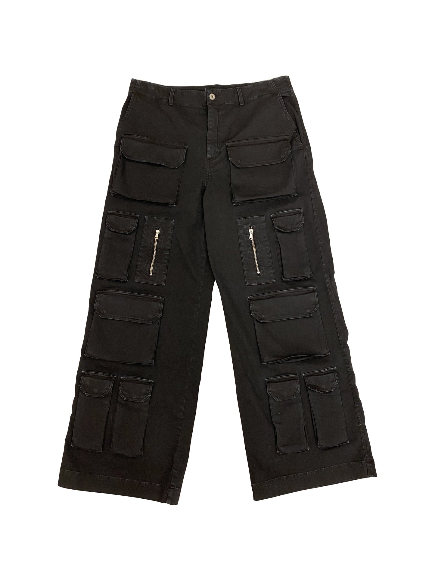 Cotton Cargo Pants - Club Black