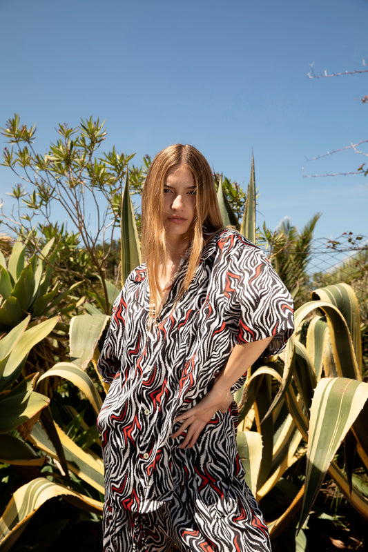 Bowling shirt - Zebra