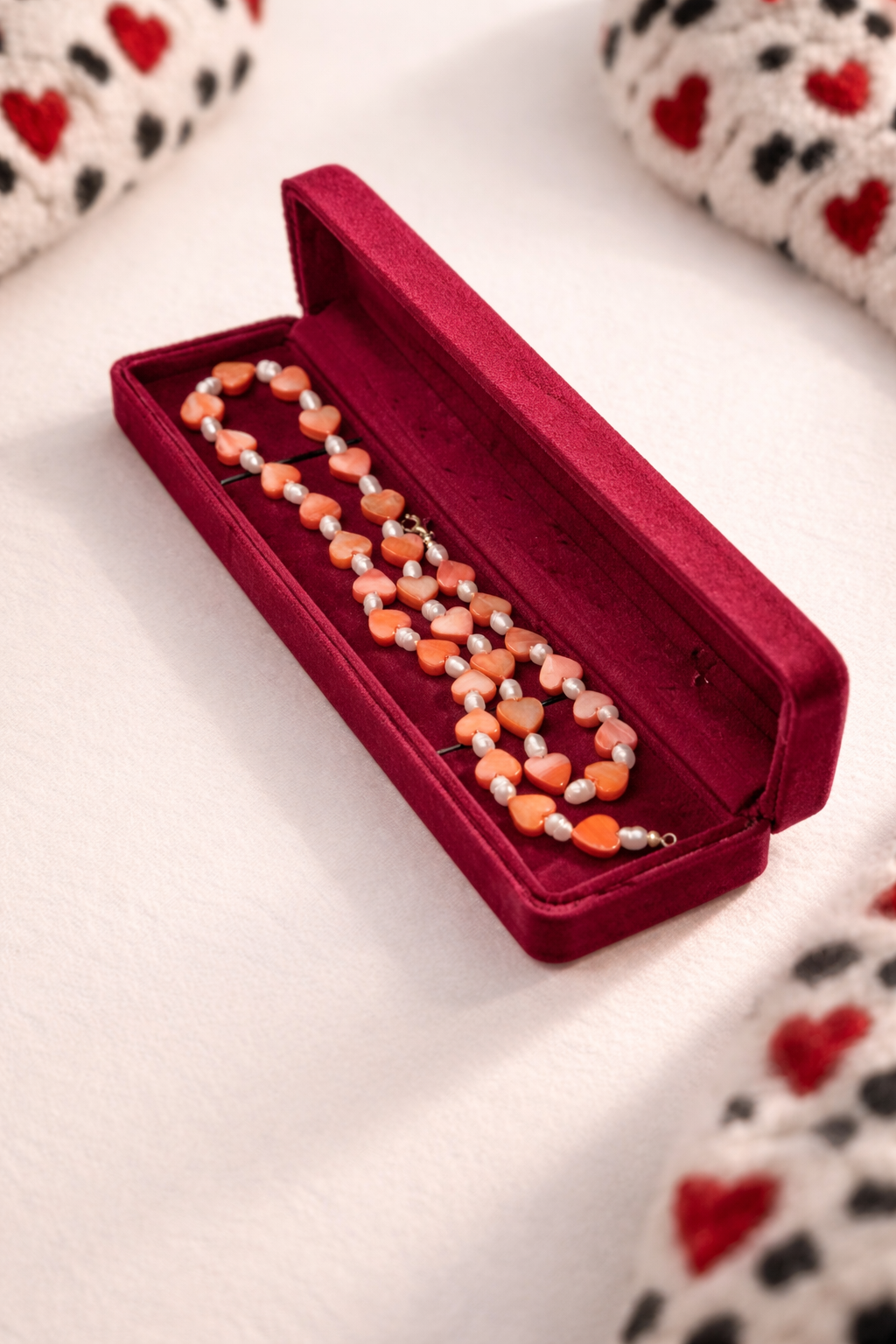 Collana cuori e perline <3