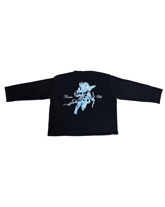 T-shirt maniche lunghe angelo - Nera