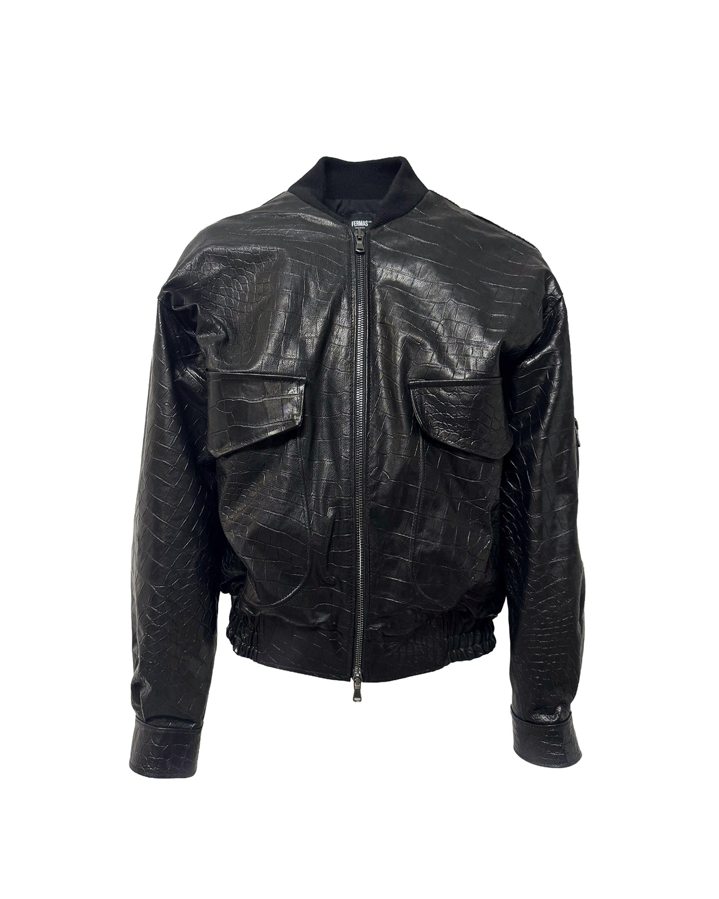 Bomber in pelle - Nero