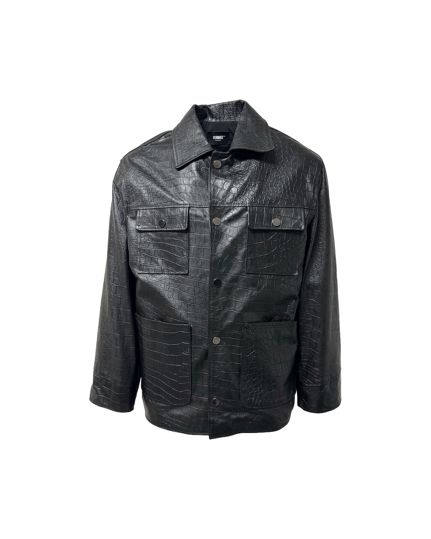 Workjacket in pelle - Nero