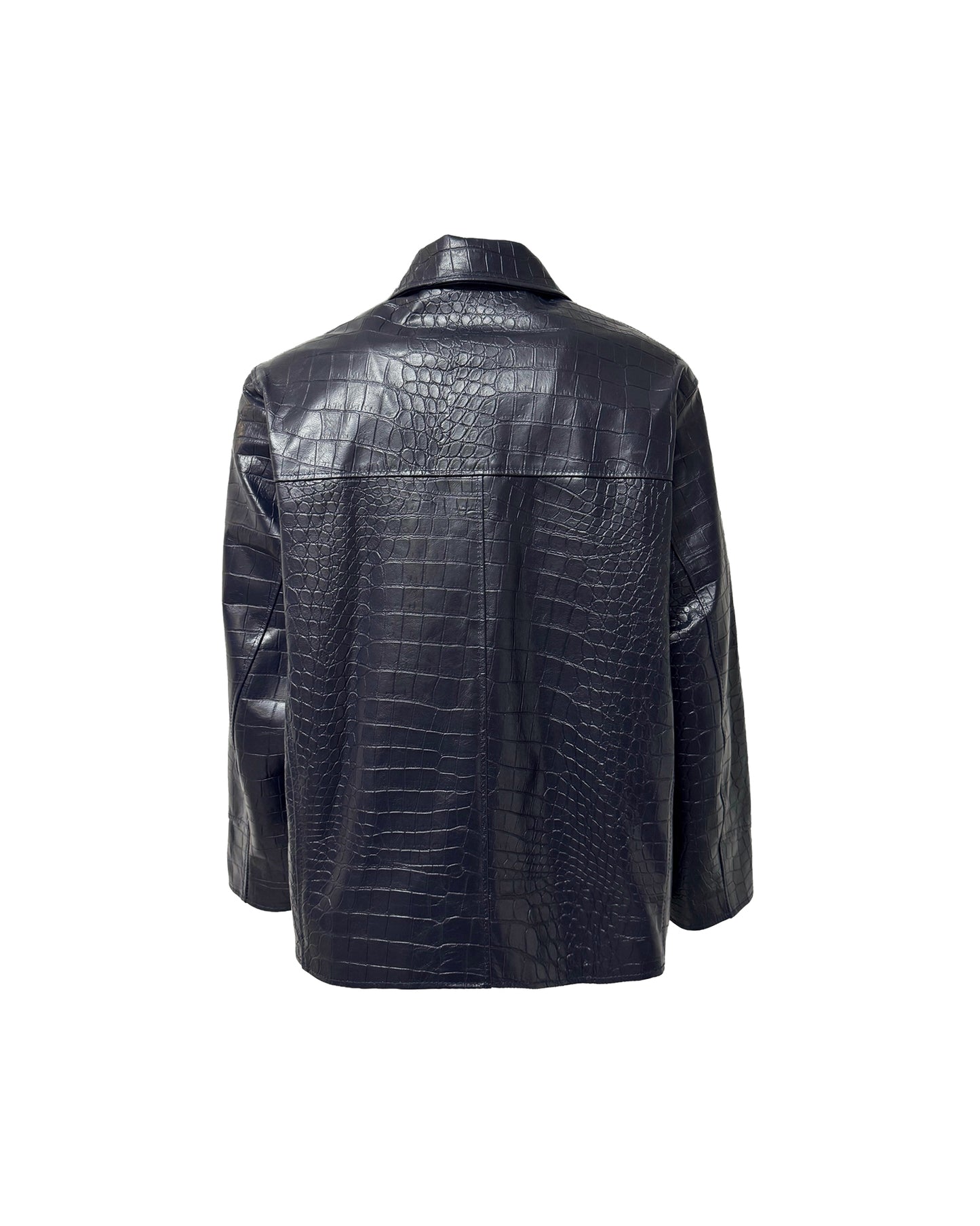 Workjacket in pelle - Blu