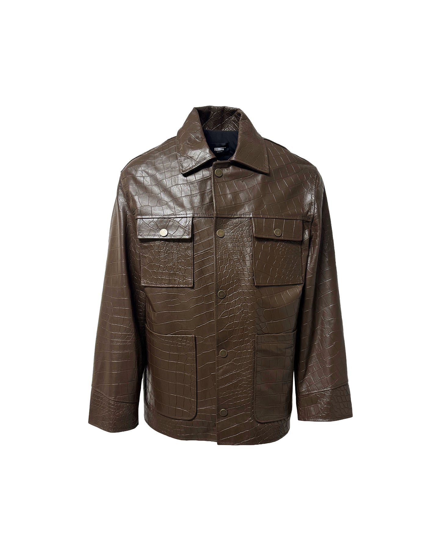 Workjacket in pelle - Marrone