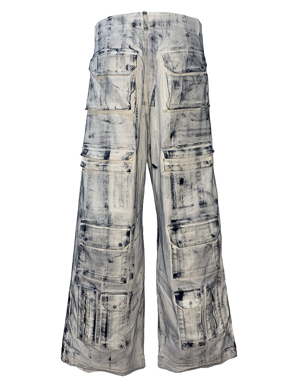 Cotton Cargo Pants - Black paint