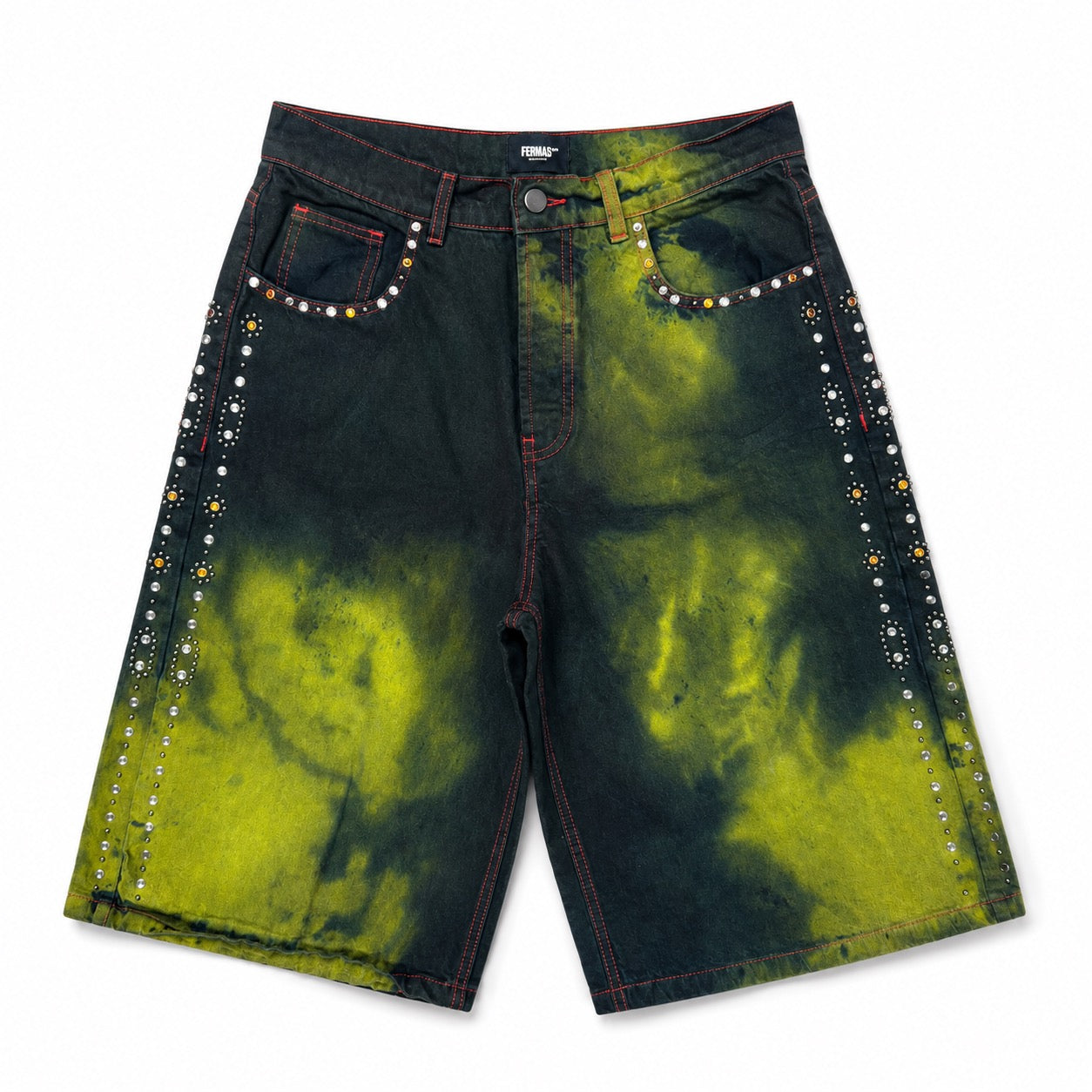 Denim bermuda ricamato - Petroilio