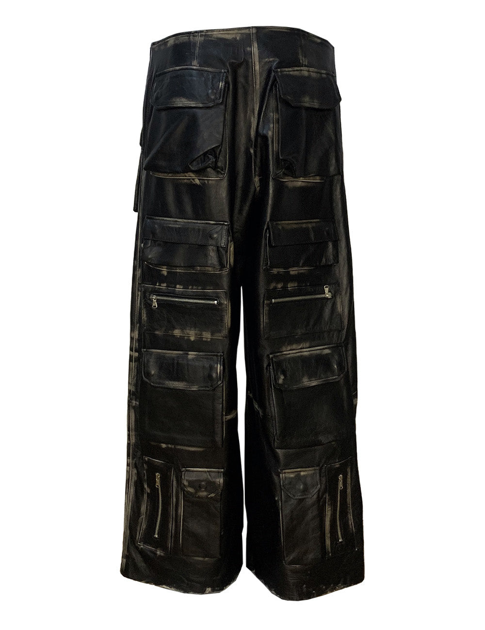 Stoneblack Leather Cargo Pants