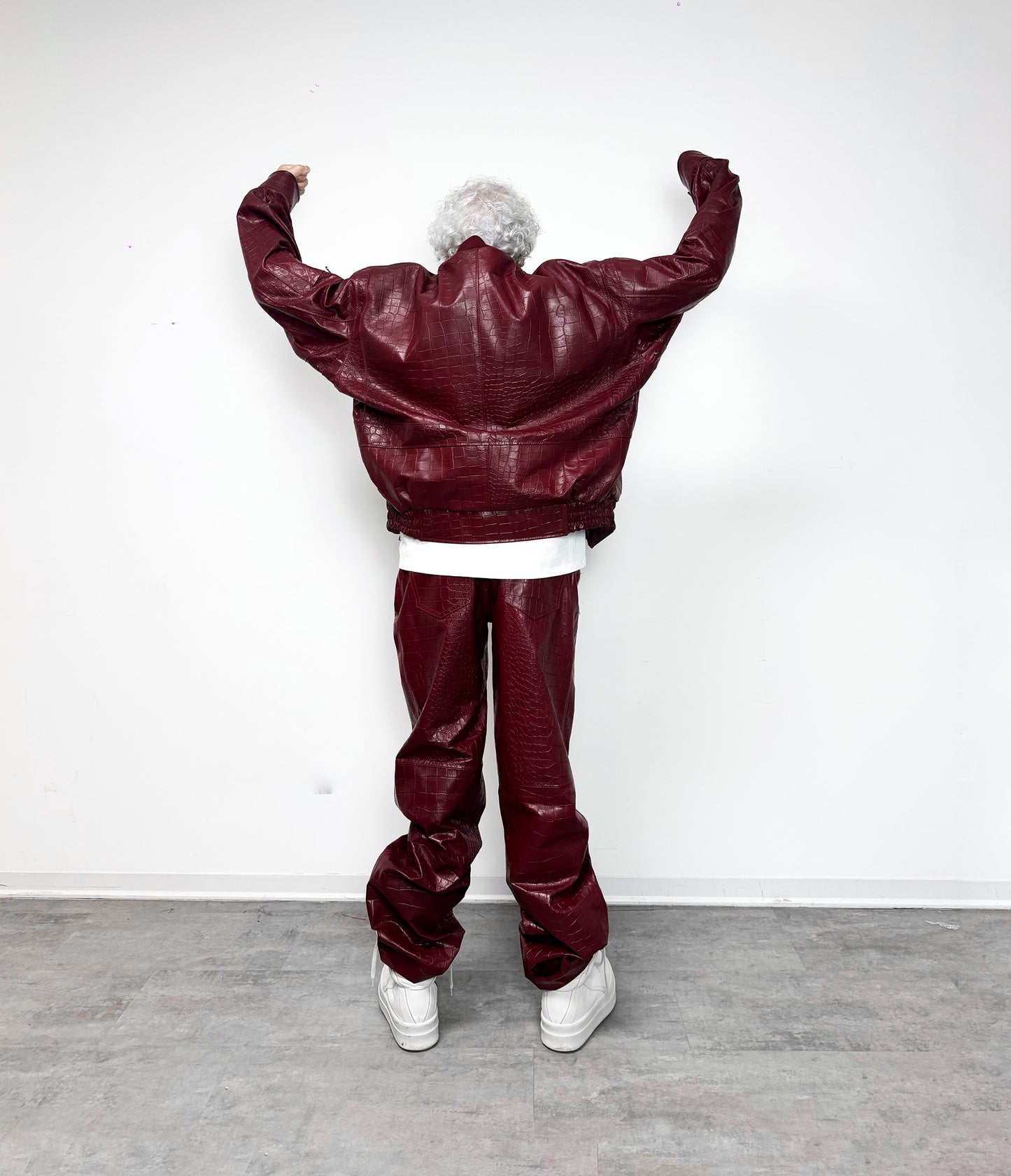 Bomber in pelle - Rosso