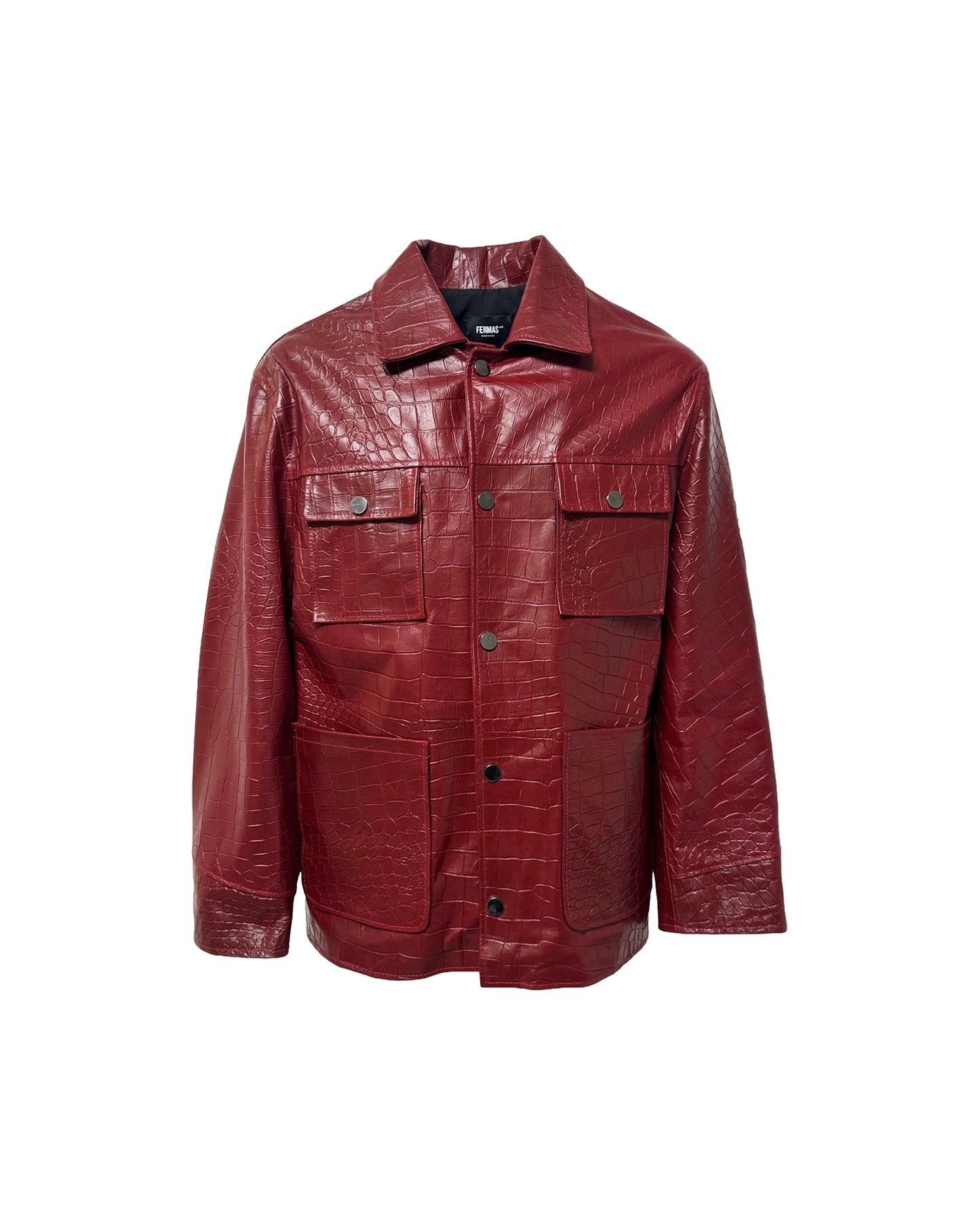 Workjacket in pelle - Rosso
